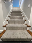 Martinique charcoal installed hollywood style stair runner