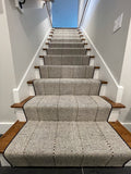 Martinique charcoal installed hollywood style stair runner