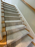 Martinique Silver installed Hollywood style stair runner 