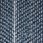 Pacific Stripe Marina blue carpet with white stripe and dots
