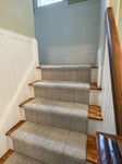 Martinique Silver installed hollywood style stair runner