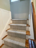 Martinique Silver installed hollywood style stair runner